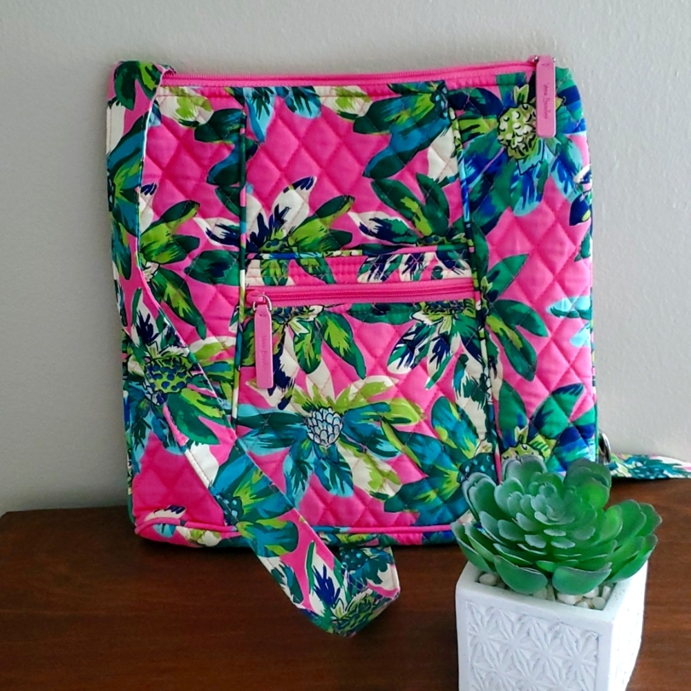Vera Bradley Pink, Cream, Blue, and Green Floral Bag
